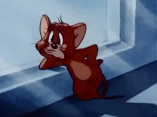 🖤 Jerry Mouse Tom and Jerry Dessin animé, Souris, Mignon, Personnage, Animation, Classique, Nostalgique whatsapp sticker