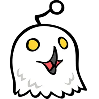 🦅 fantasma, halloween, carino, bianco, cartone animato telegram sticker