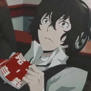 😳 Dazai Osamu Bungou Stray Dogs Anime, Manga, Dazai, Bungou Stray Dogs, Charakter, Buch telegram sticker