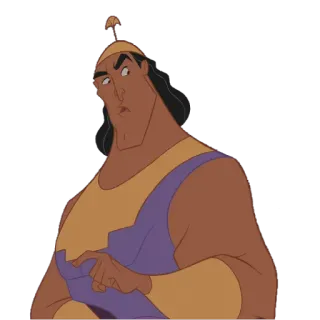 👀 Kronk The Emperor's New Groove disney, kronk, a nova onda do imperador, personagem, animado telegram sticker