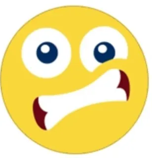 😬 emoji, arrabbiato, faccia, espressione, giallo telegram sticker