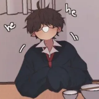 💗 he he h 애니메이션, 만화, 귀여운, 일러스트, 소년, 캐릭터 telegram sticker