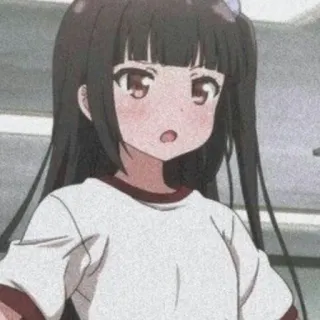 🕸 dziewczyna anime, słodkie, kreskówka, japoński, uczennica, manga telegram sticker