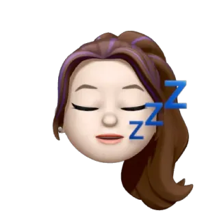 😴 fatigué, dormir, zzz, crevé, emoji telegram sticker