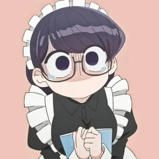 🥺 Komi Shouko Komi Can't Communicate 코미 쇼코, 코미 양은 커뮤증입니다, 애니, 만화, 귀여운, 메이드 telegram sticker