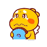 π’ cartoon, crying, sad, donut, cute, character, wings telegram sticker