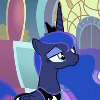☺️ Princess Luna My Little Pony: Friendship Is Magic princesa, poni, dibujos animados, caballo, amistad, magia telegram sticker