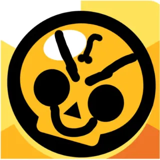 😈 Emoji, Caveira, Bravo, Desenho animado, Ícone telegram sticker