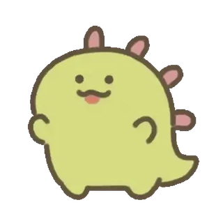 💚 динозавр, милый, мультик, каваи, наклейка, животное telegram sticker