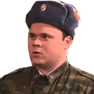 😦 militar, uniforme, soldado, ruso, soviético, sombrero telegram sticker