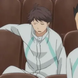 💗 Tooru Oikawa Haikyuu!! Anime, Personaggio, Haikyuu, Tooru Oikawa, Stanco, Assonnato telegram sticker
