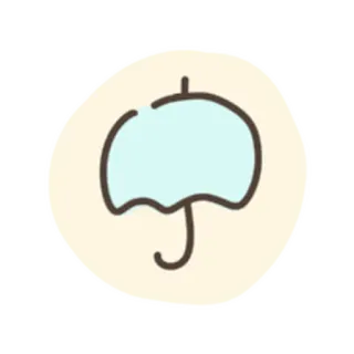 💓 Regenschirm, Regen, Wetter, Süß, Symbol, Schutz, Cartoon whatsapp sticker