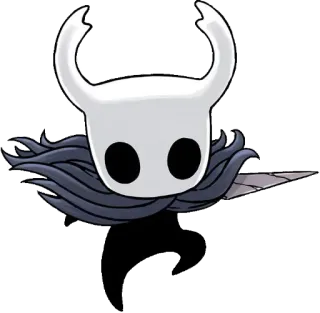 😏 The Knight Hollow Knight Hollow Knight, El Caballero, Videojuego, Espada, Personaje telegram sticker