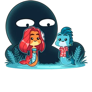 chpic.su • @Premium_Emojis_Telegram | Фиш и Фишка без текста telegram stickers