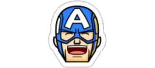 😀 Captain America super-herói, Marvel, quadrinhos, Vingadores, Capitão América telegram sticker