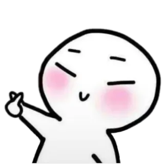 💜 Kreskówka, Słodkie, Miłość, Serce z palców, Postać whatsapp sticker