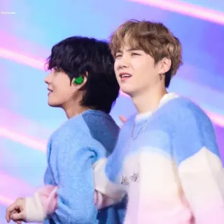 🦔 V, Suga kpop, bts, 뷔, 슈가, 음악, 아이돌, 아시아 telegram sticker