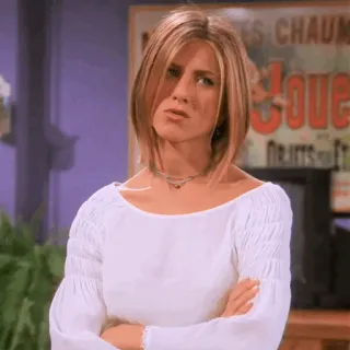 😑 Rachel Green Friends Rachel, Friends, Jennifer Aniston, Années 90, Série TV, Sitcom, Femme, Sarcastique telegram sticker