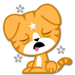 😫 Cartoon, Katze, Schläfrig, Tier whatsapp sticker