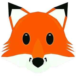 🦊 cáo, động vật, dễ thương, cam, hoạt hình, mặt telegram sticker