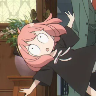 😱 Anya Forger Spy x Family Anime, Spy x Family, Anya Forger, Cartoon, Charakter, Lustig, Überrascht telegram sticker