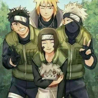 ⛰️ anime, characters, friendship, team, ninja telegram sticker