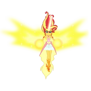 🖕 Sunset Shimmer My Little Pony kartun, My Little Pony, Sunset Shimmer, kuda poni, animasi, sihir telegram sticker