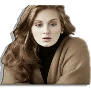 😔 Adele Adele, cantora, retrato, mulher, celebridade, música telegram sticker