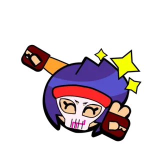 ❤️ Shelly Brawl Stars brawl stars, video game, shelly, stiker whatsapp sticker