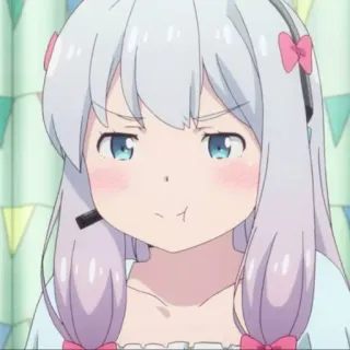 😕 アニメ, マンガ, 漫画, 女の子, 可愛い, キャラクター, イラスト telegram sticker