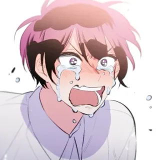 😭 哭, 动漫, 漫画, 情绪化, 悲伤 telegram sticker