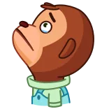 😭 monkey, cartoon, animal, cute, funny telegram sticker