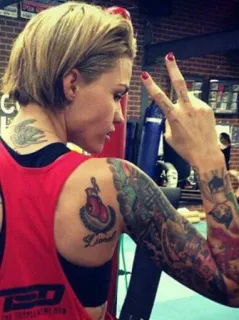 ✌ Limit tatuaje, persona, mujer, límite, arte, tinta whatsapp sticker