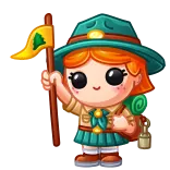 🎁 scout girl whatsapp sticker