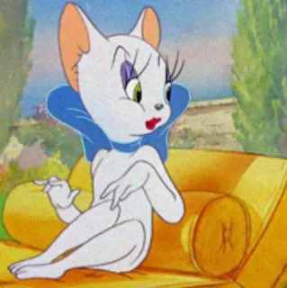 😾 Toots Tom and Jerry мультфильм, мышь, Тутс, женский, персонаж telegram sticker