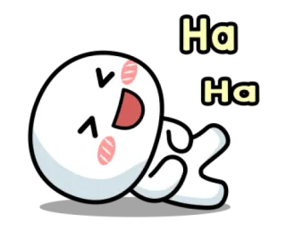 🌈 Ha
Ha cartoon, laughing, happy, white blob, humor, emotion whatsapp sticker