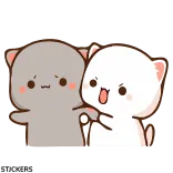 😽 แมว, ลูกพีช, น่ารัก, คาวาอิ, แอนิเมชั่น, สัตว์, สติกเกอร์ telegram sticker
