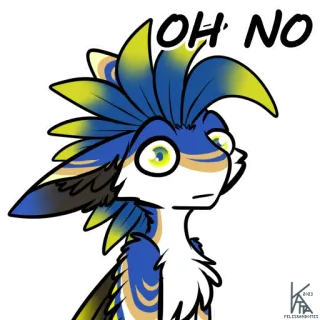 😐 OH NO アニメ, 表情, 驚き, 恐怖, 動物, 衝撃 telegram sticker