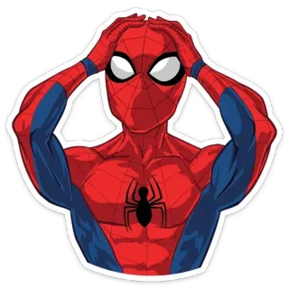 ☹ Spider-Man spider-man, marvel, superhero, comic book, character, stressed, headache telegram sticker
