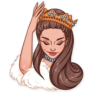 👸 donna, corona, regina, principessa, cartone animato, bellezza telegram sticker