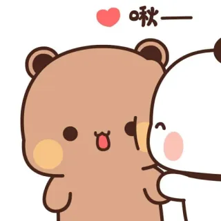 ✨ 咦咻一 곰, 팬더, 귀여운, 카와이, 만화, 스티커, 동물 whatsapp sticker