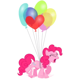 😤 Pinkie Pie My Little Pony Мультфильм, Пони, Шарики, Розовый, Анимация, Веселый telegram sticker