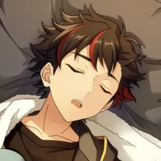 😴 dormindo, anime, menino, descansando, cansado, relaxado whatsapp sticker