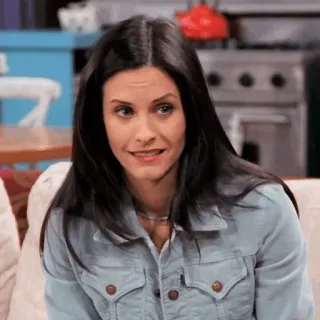 😒 Monica Geller Friends série tv, sitcom, réaction, drôle, monica, friends telegram sticker