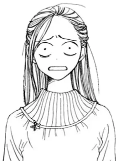 😩 Anime, Manga, Donna, Scioccata, Preoccupata, Ansiosa, Illustrazione telegram sticker