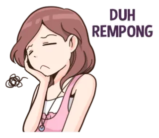 😕 DUH
REMPONG Cartoon, Frau, Zickig, Genervt, Traurig, Sticker telegram sticker
