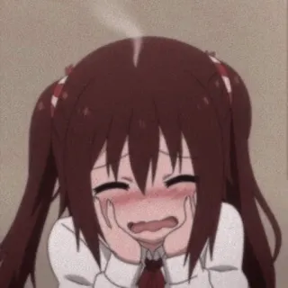 😀 Anime, Kreskówka, Smutny, Płacz, Dziewczyna telegram sticker