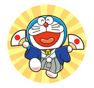 🎌 Doraemon ドラえもん, アニメ, 漫画, 猫, ロボット, 日本, 日本語, ファン whatsapp sticker