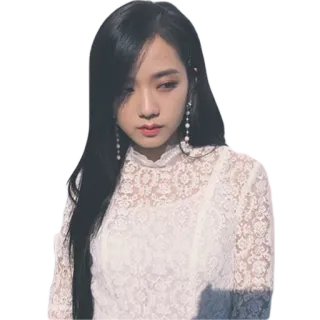 👀 wanita, renda, potret, gaun, rambut panjang, mode telegram sticker
