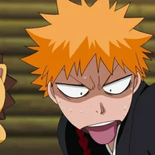 💈 Ichigo Bleach Anime, Manga, Lustiges Gesicht, Ichigo Kurosaki, Bleach, Cartoon, Japanischer Anime whatsapp sticker